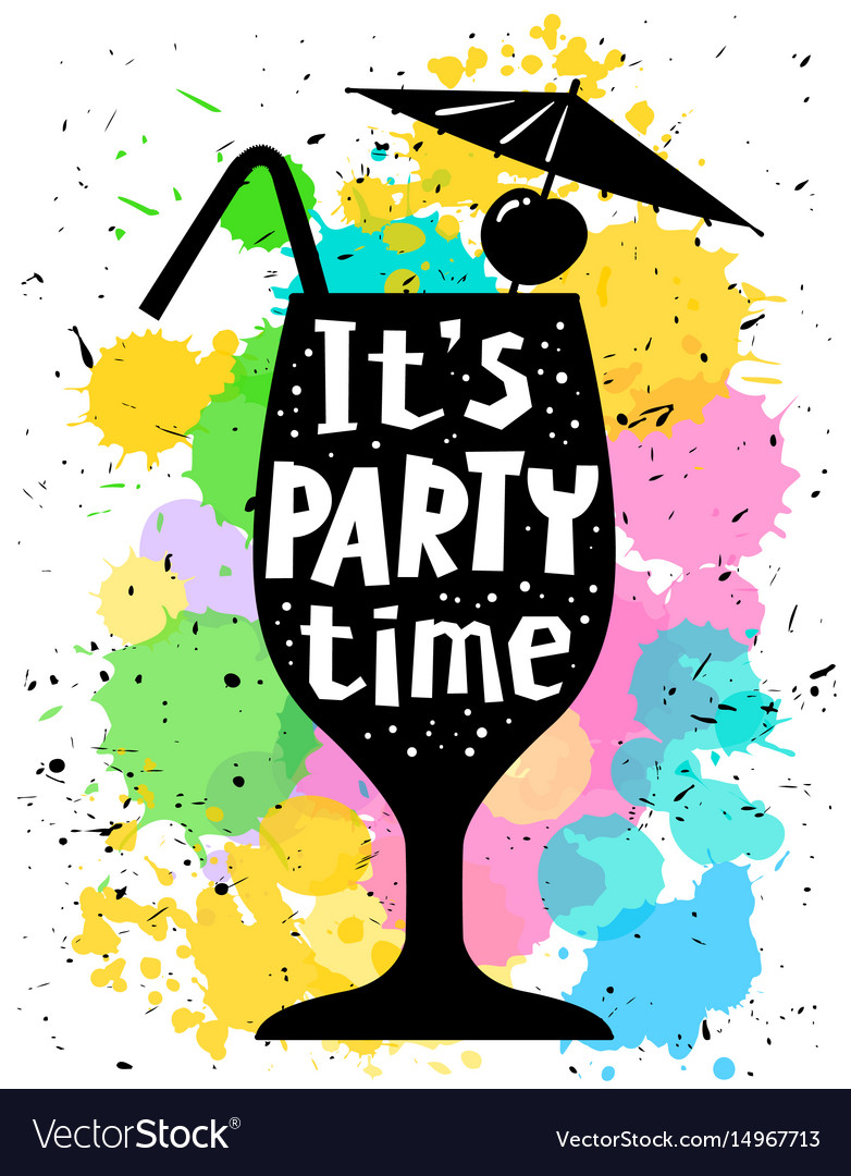 cocktail-glass-silhouette-its-party-time-vector-14967713 -The Funny Onion
 Funny Party Time Images